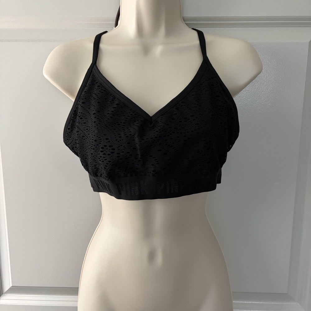 PINK Victoria's Secret Black Eyelet Bralette